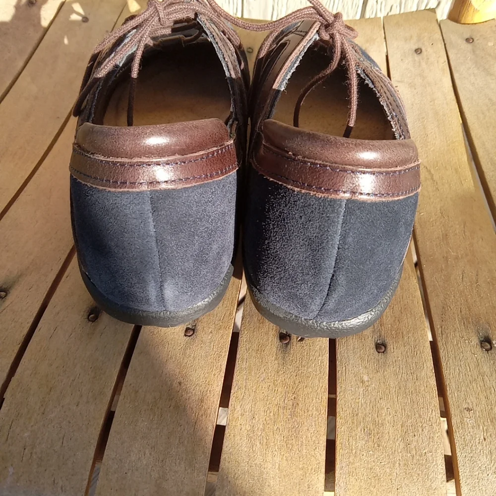 NAOT BLUE SUEDE LEATHER LACE UP MARY JANE SHOES SANDALS SIZE 36 U.S.A 5 - Picture 6 of 16